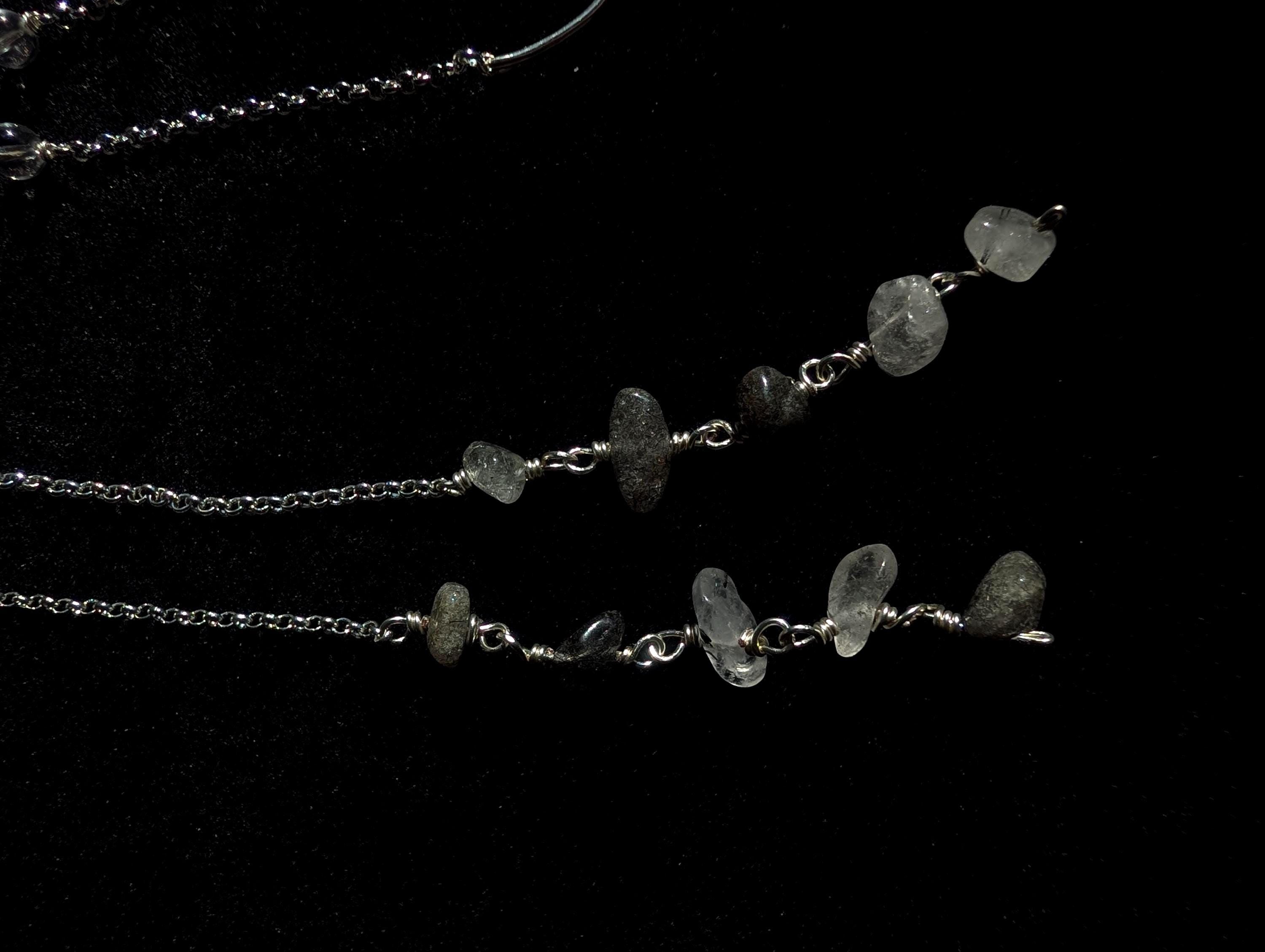 Protective clear quartz face chain