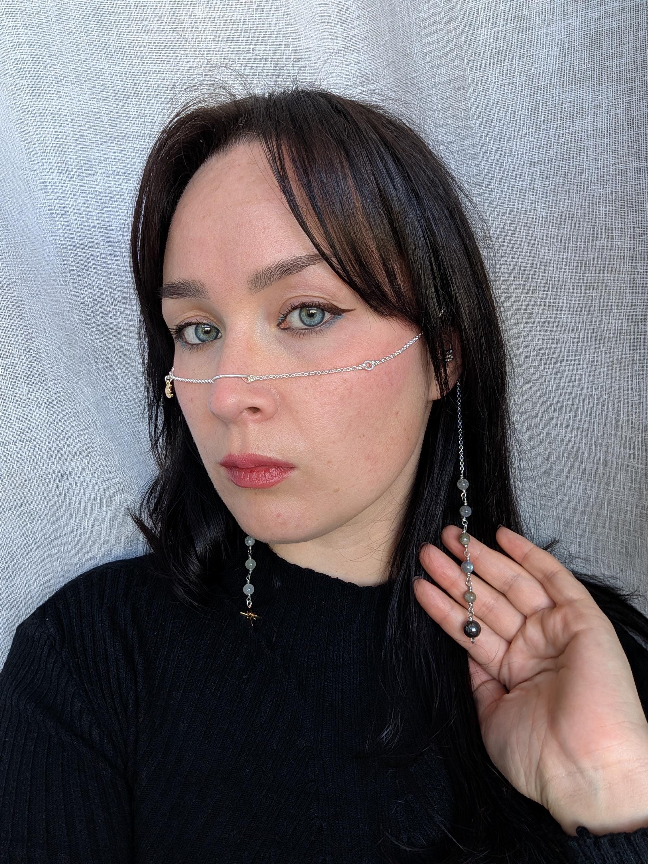 Asymmetrical celestial face chain