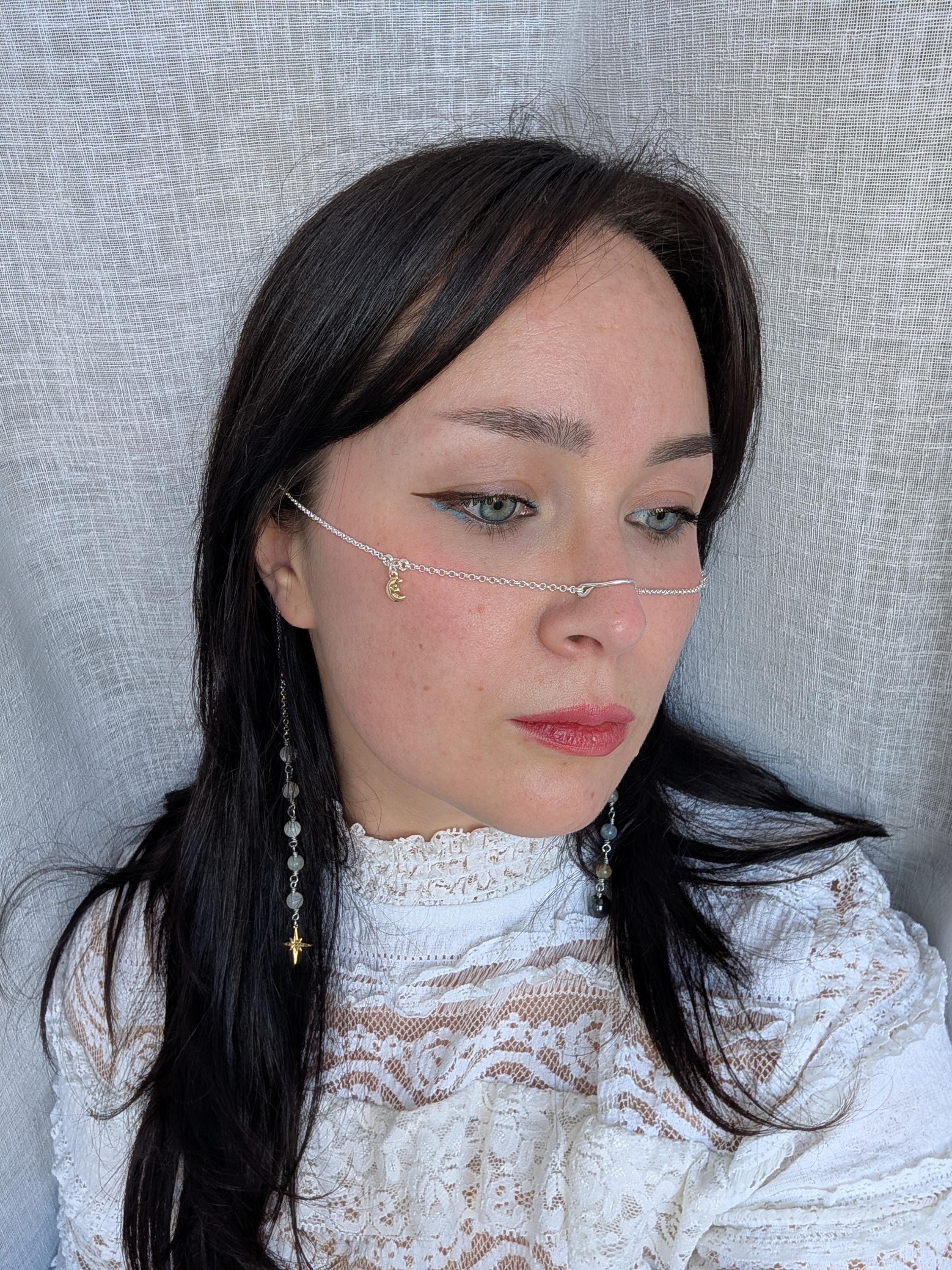 Asymmetrical celestial face chain