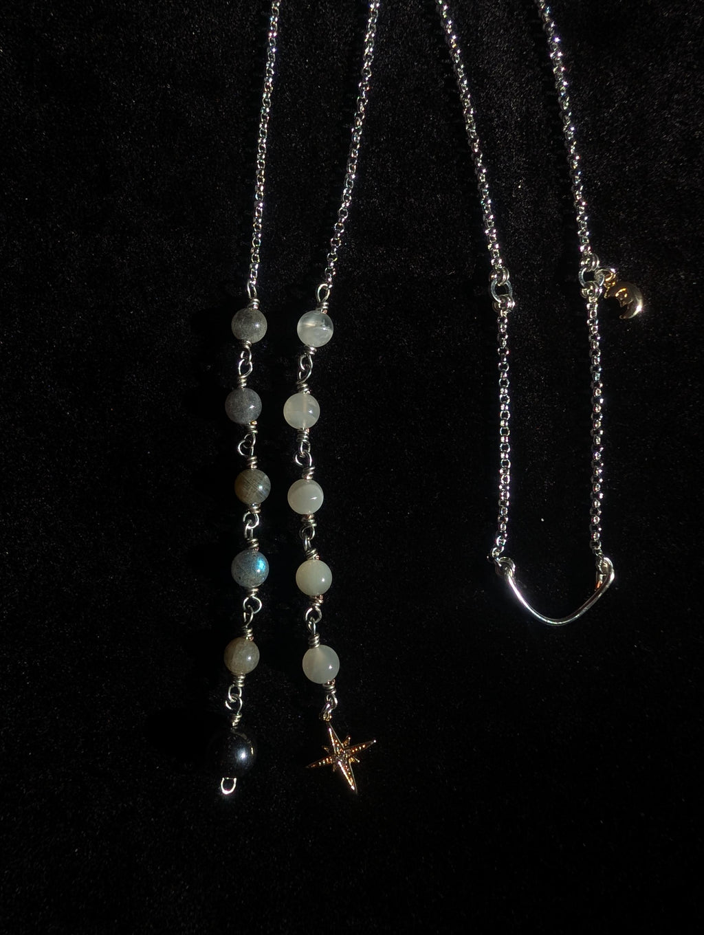 Asymmetrical celestial face chain