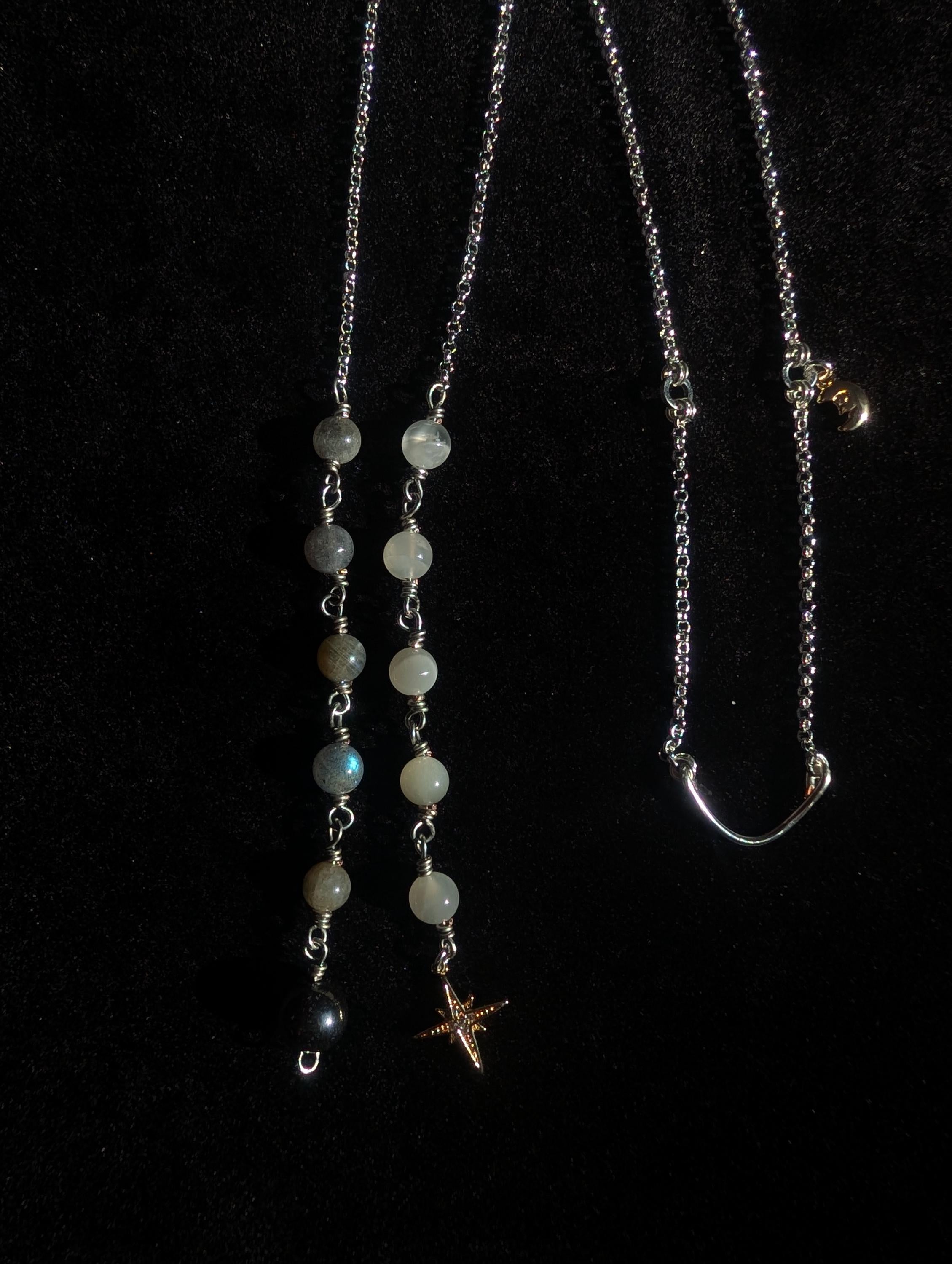 Asymmetrical celestial face chain