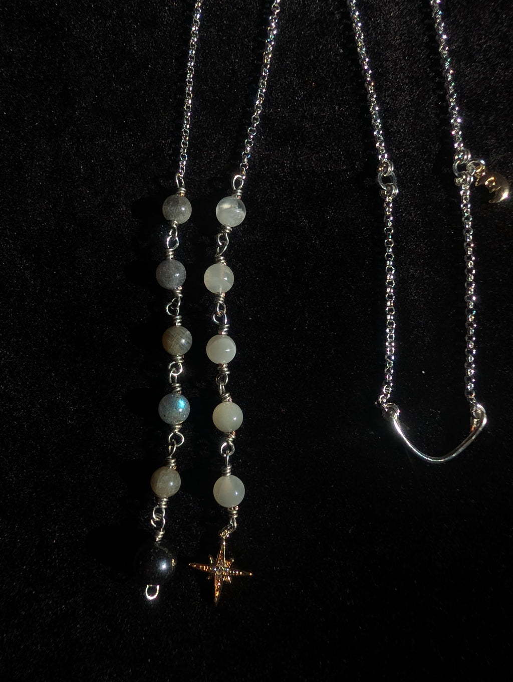 Asymmetrical celestial face chain