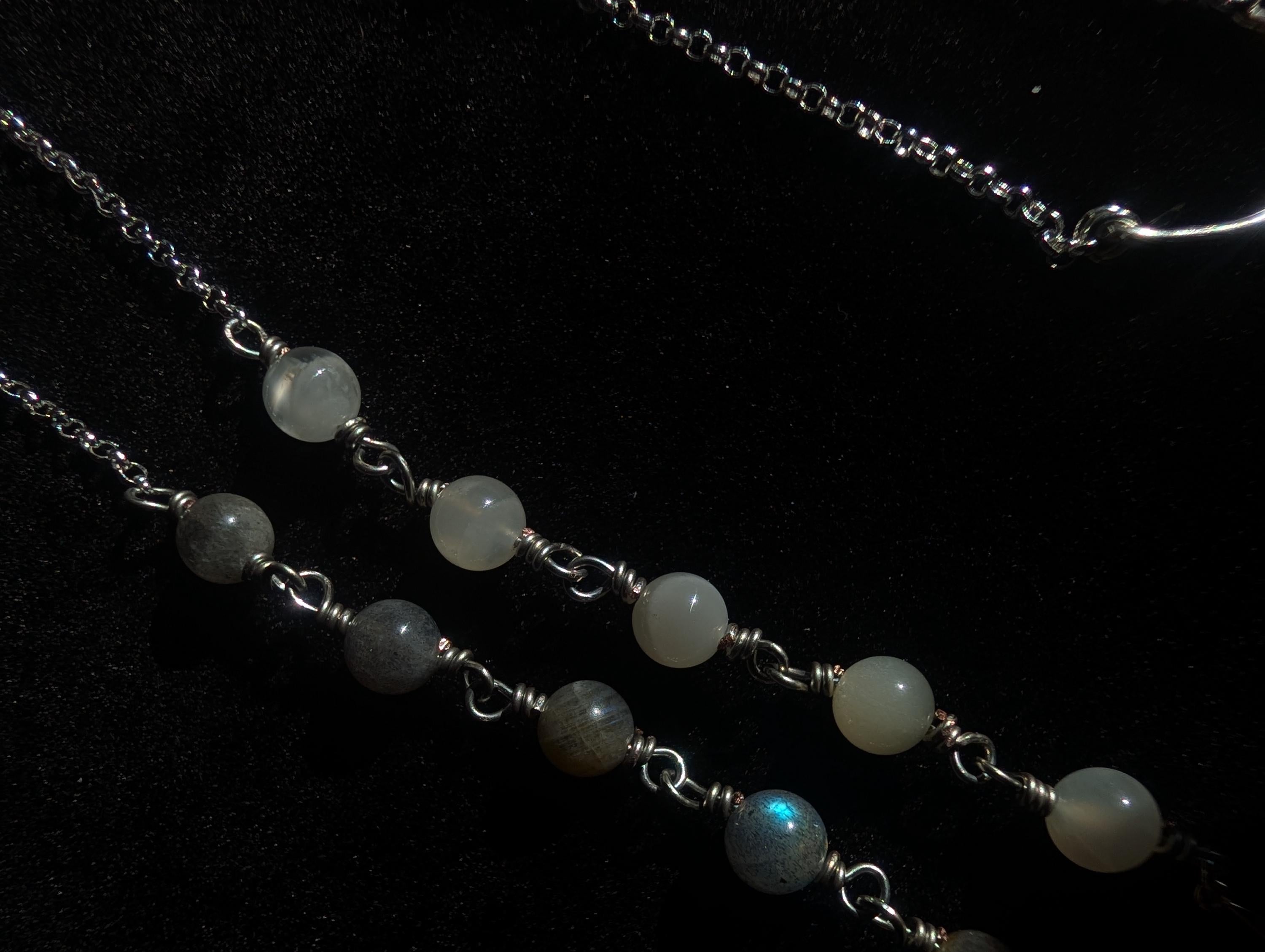 Asymmetrical celestial face chain