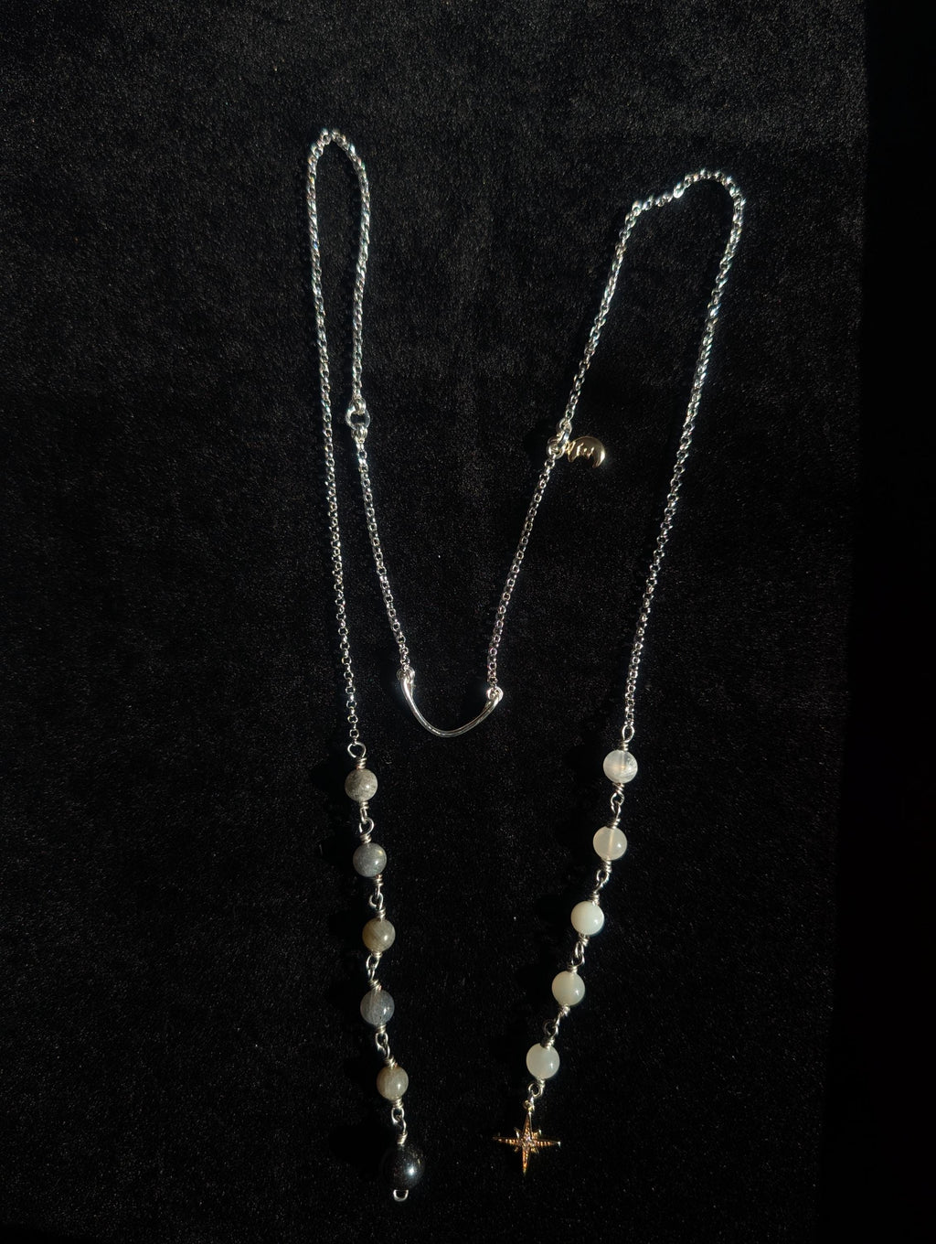 Asymmetrical celestial face chain