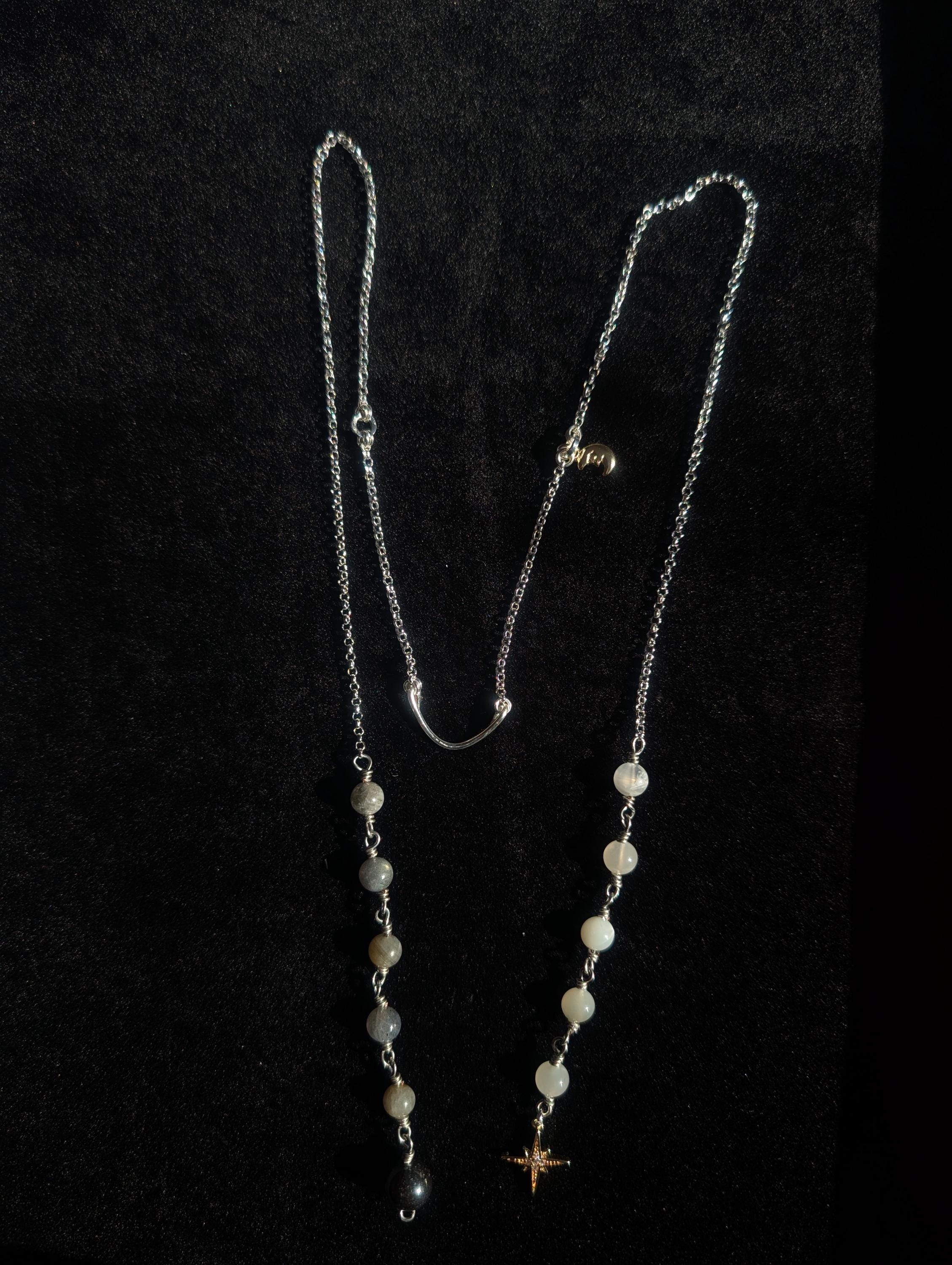 Asymmetrical celestial face chain