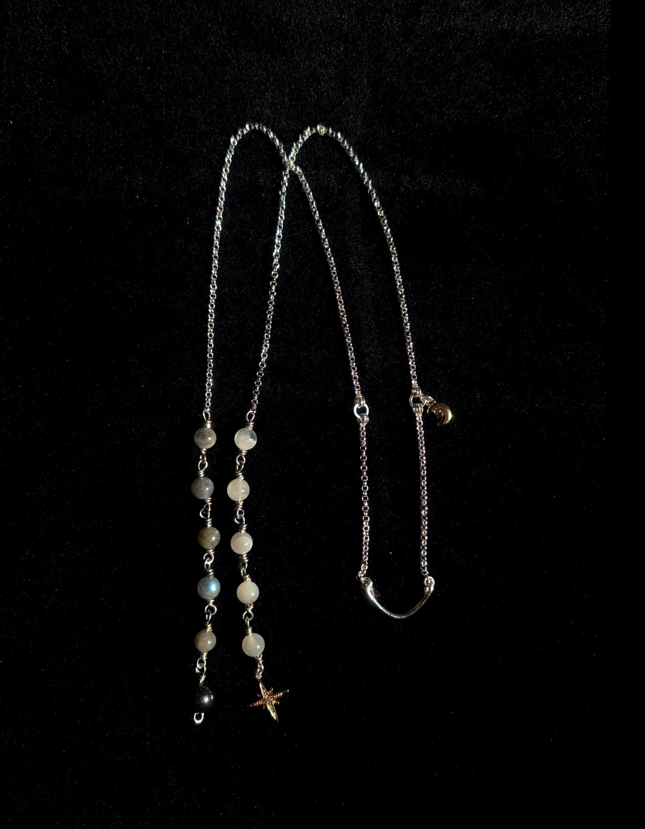Asymmetrical celestial face chain