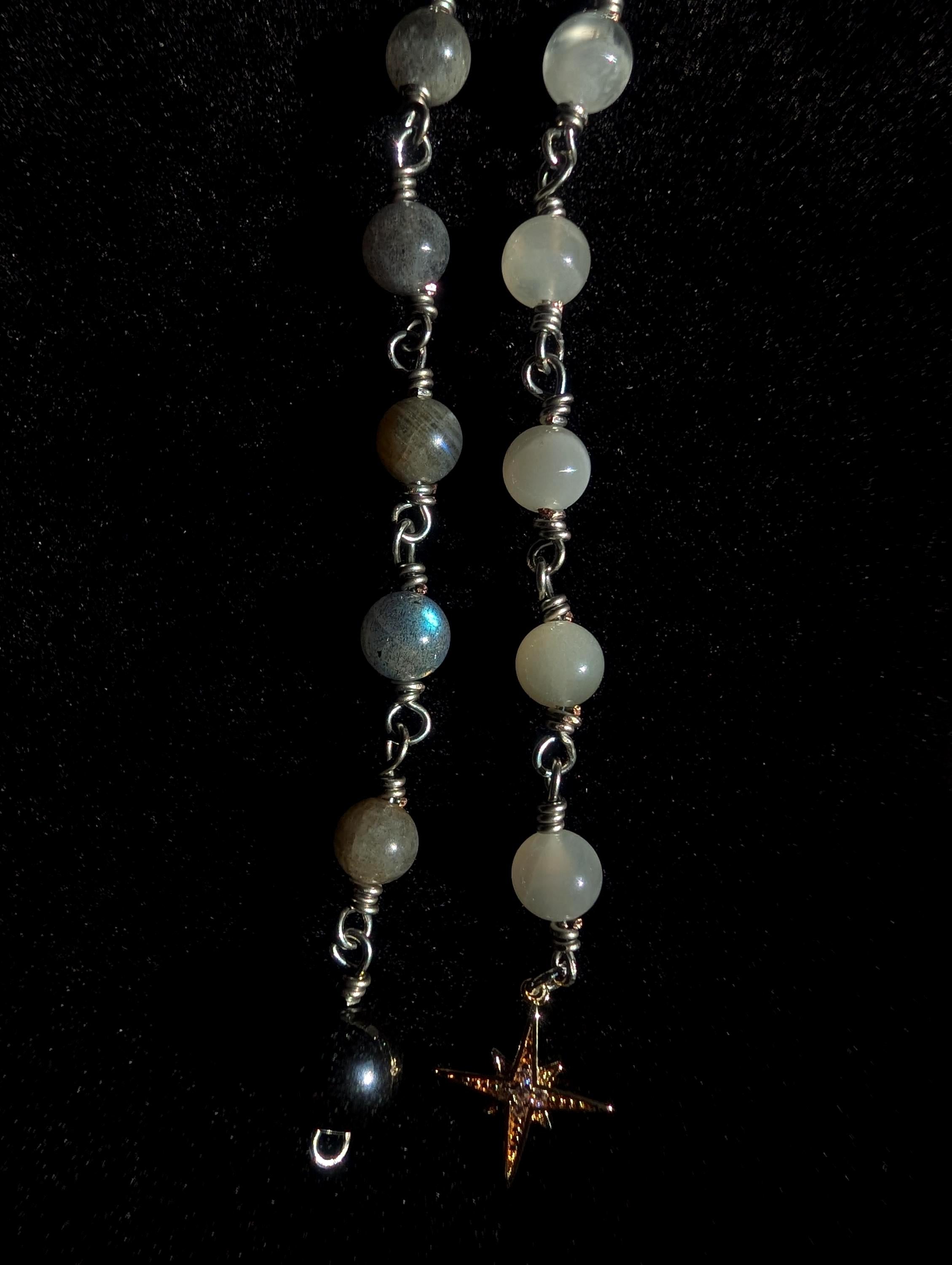 Asymmetrical celestial face chain