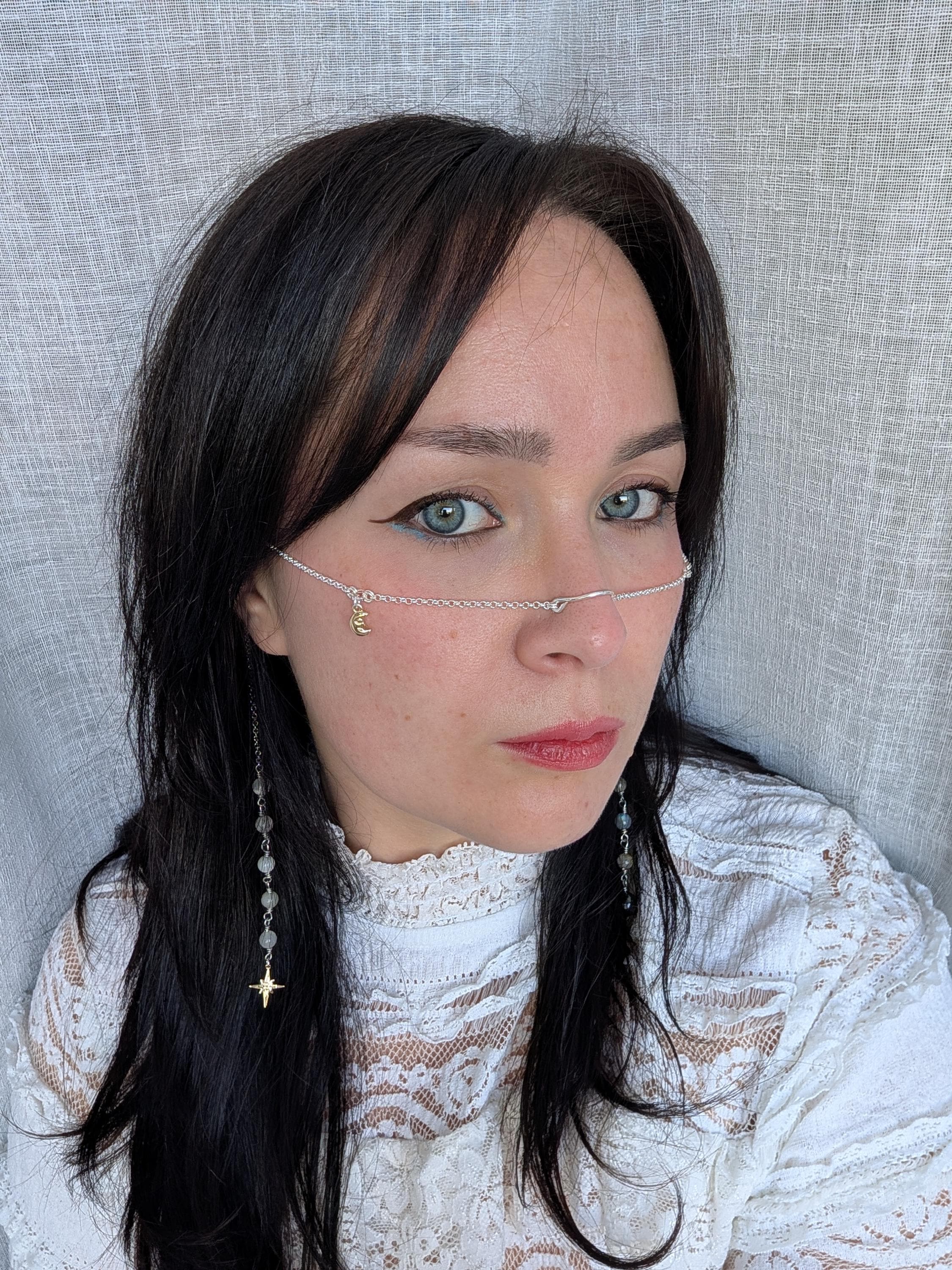 Asymmetrical celestial face chain