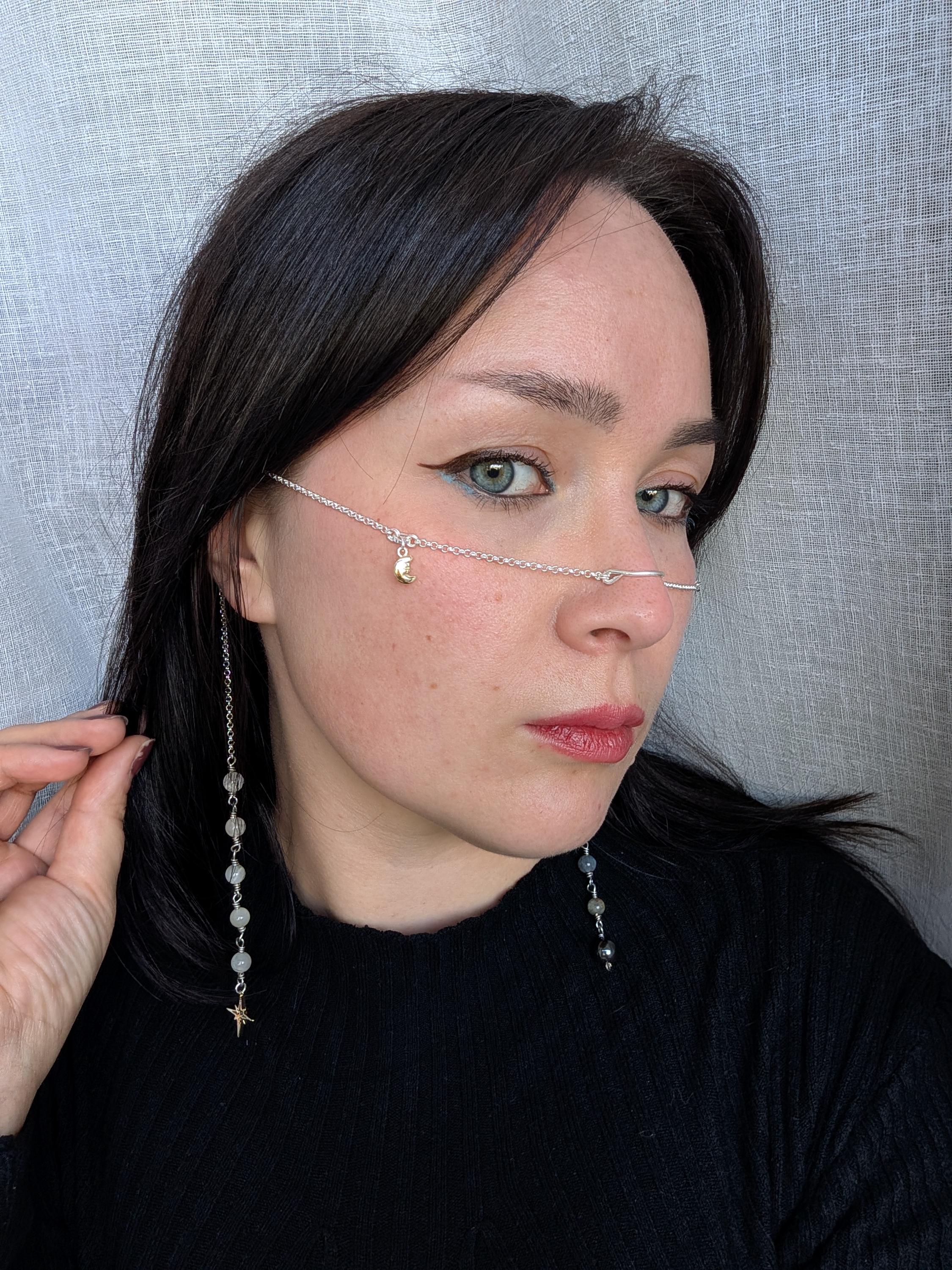 Asymmetrical celestial face chain