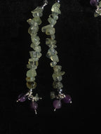 Prehnite amethyst face chain