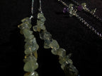 Prehnite amethyst face chain