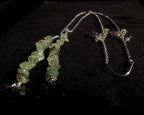 Prehnite amethyst face chain