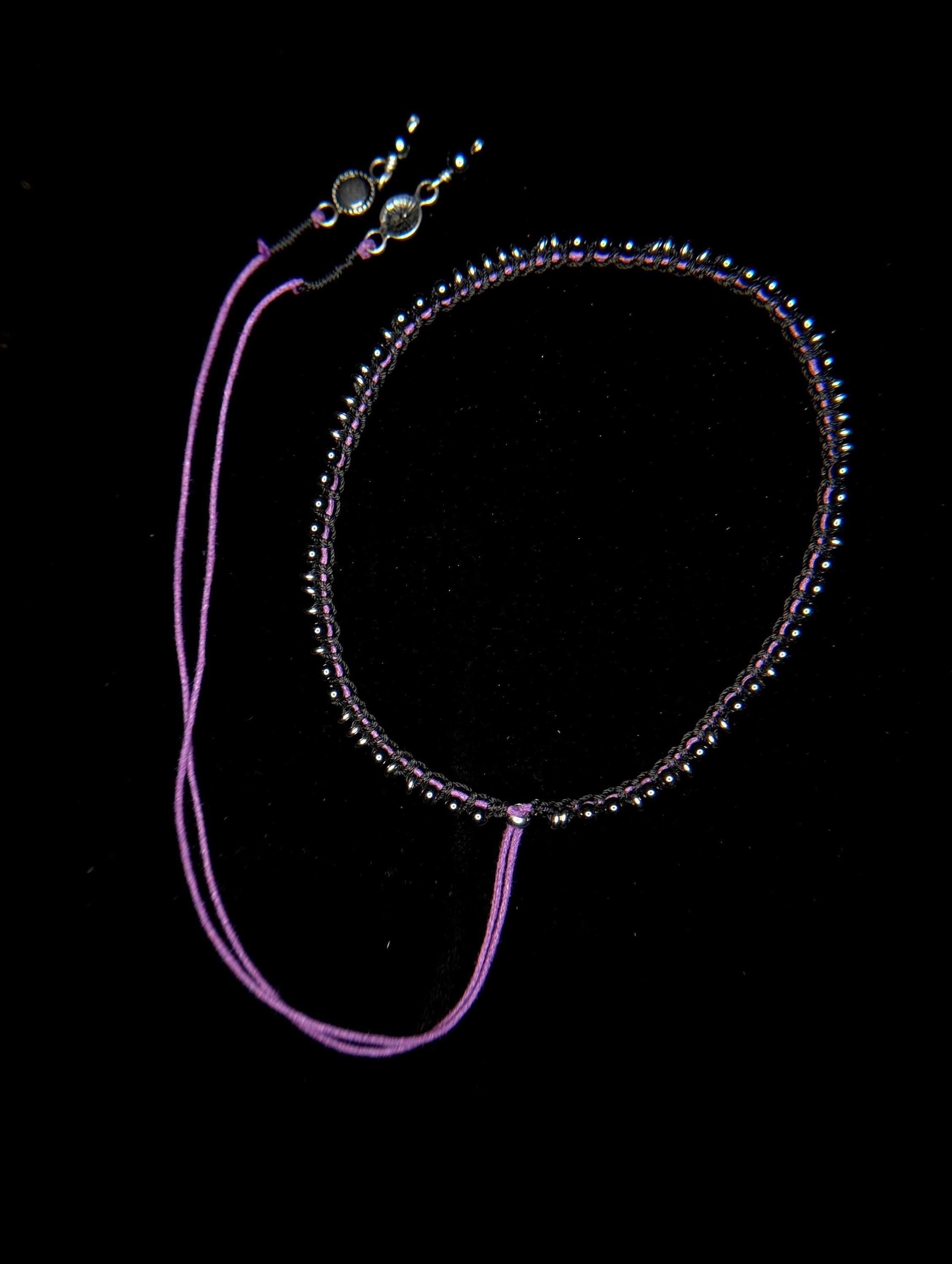 Dainty hematite choker necklace ***Sample piece design prototype***