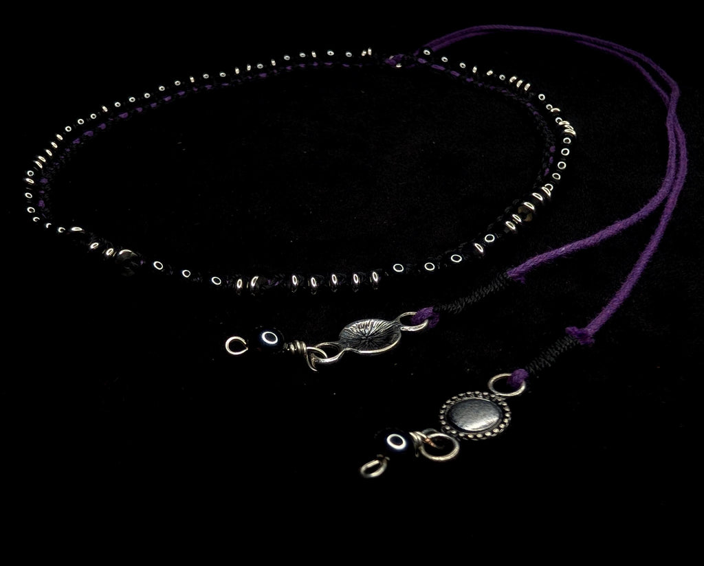 Dainty hematite choker necklace ***Sample piece design prototype***