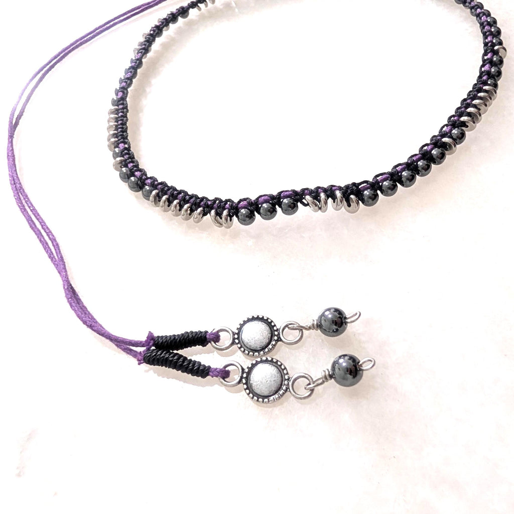 Dainty hematite choker necklace ***Sample piece design prototype***