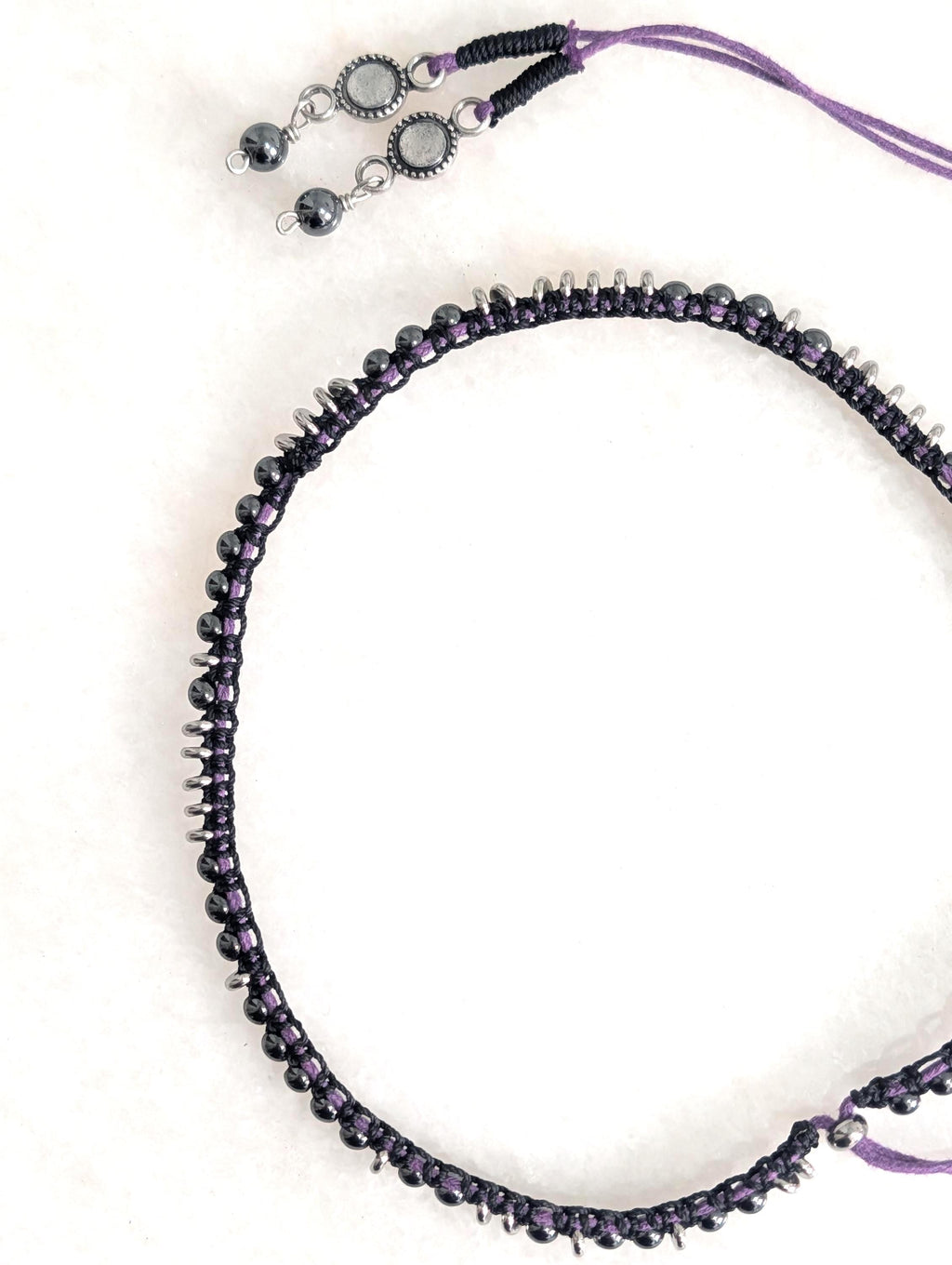 Dainty hematite choker necklace ***Sample piece design prototype***