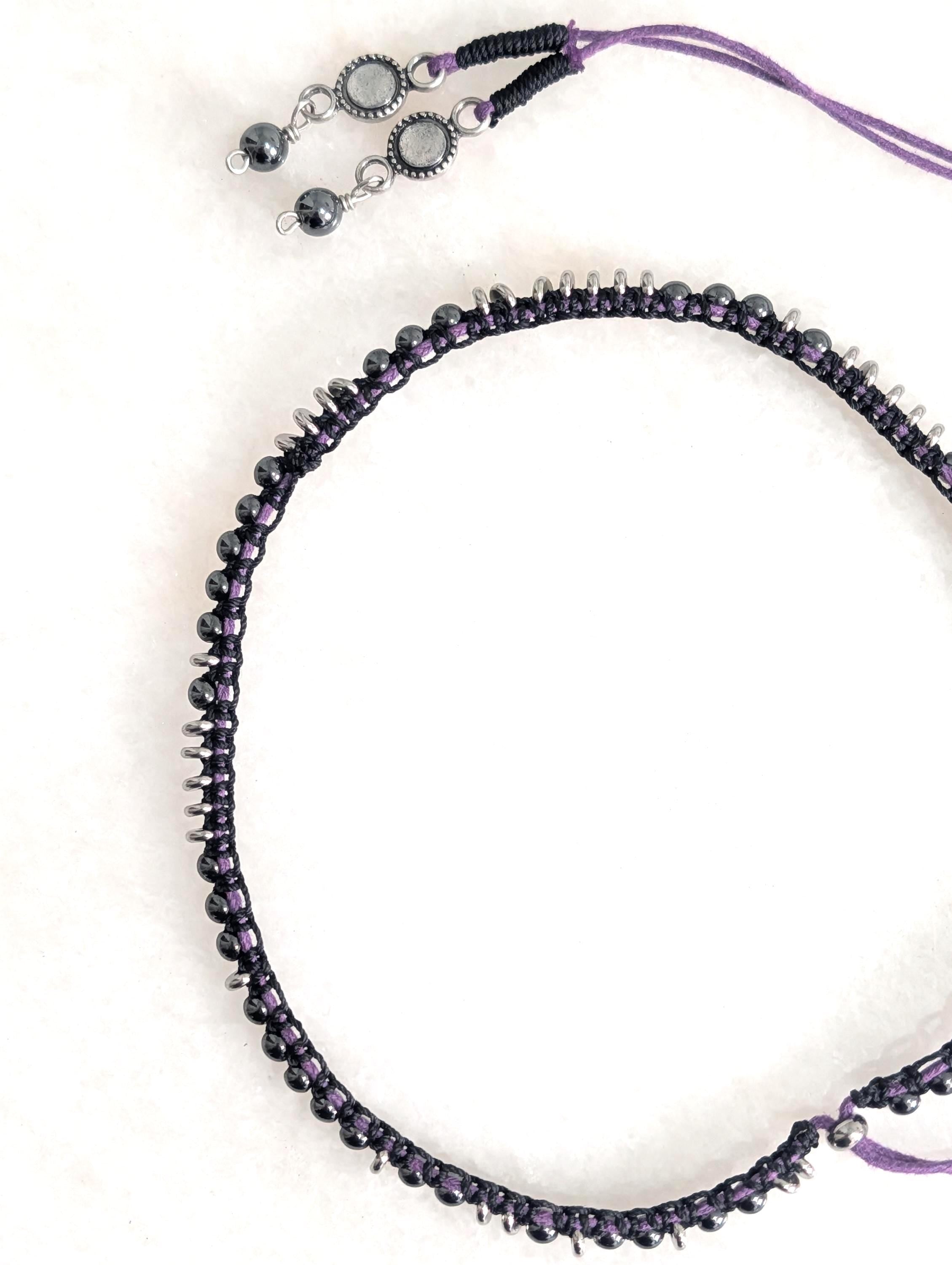 Dainty hematite choker necklace ***Sample piece design prototype***