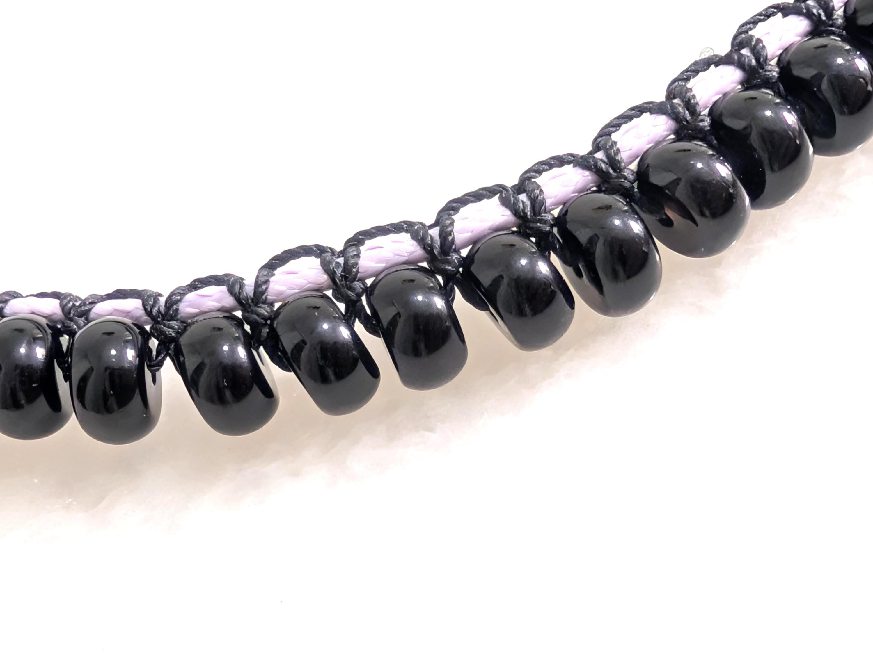 Black onyx choker necklace