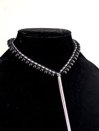 Black onyx choker necklace