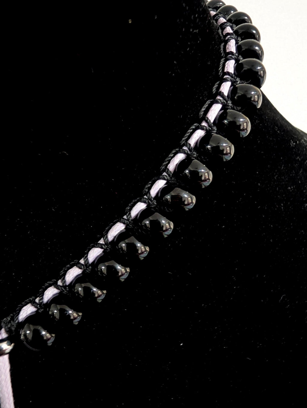 Black onyx choker necklace