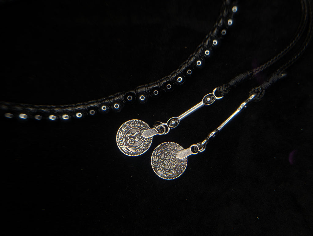 Multi way black onyx and hematite choker necklace