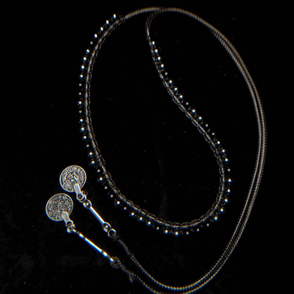 Multi way black onyx and hematite choker necklace
