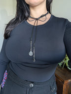 Multi way black onyx and hematite choker necklace