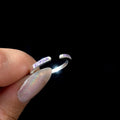 Amethyst minimalist ring with gap | 925 sterling silver