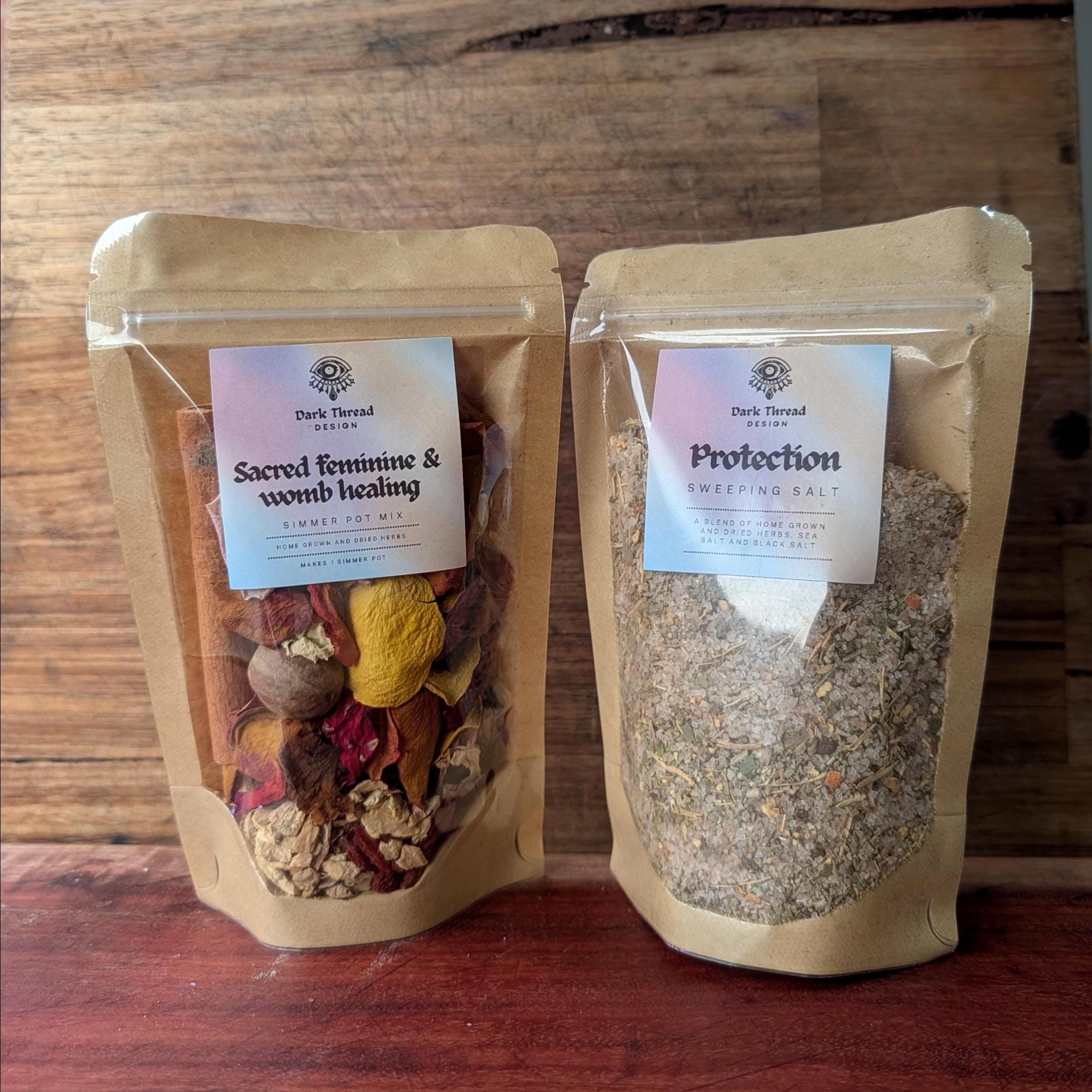 Custom home ritual duo bundle | Pick 1 simmer pot mix and 1 sweeping salt