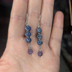 Wire wrapped crystal drop earrings - Choose your pair | Small