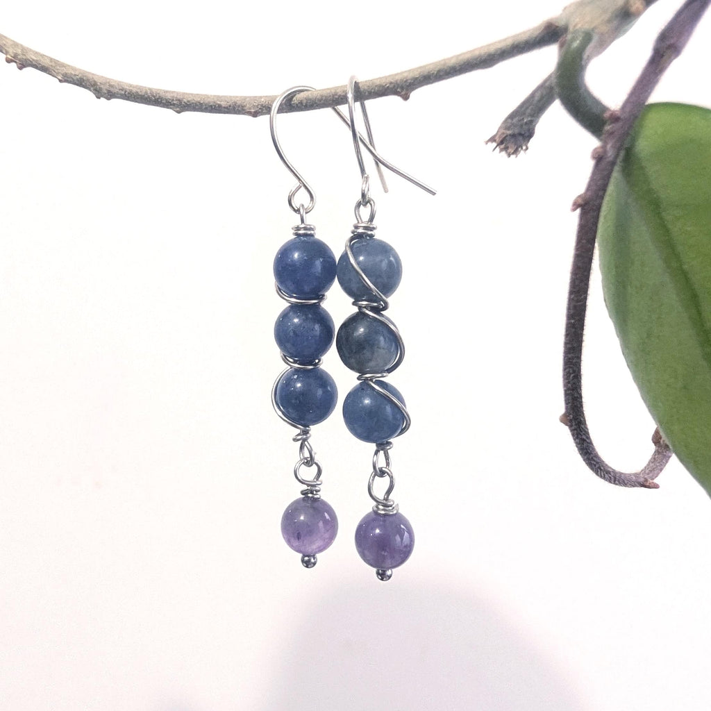 Custom Wire Wrapped Crystal Earrings - single or pair | Small