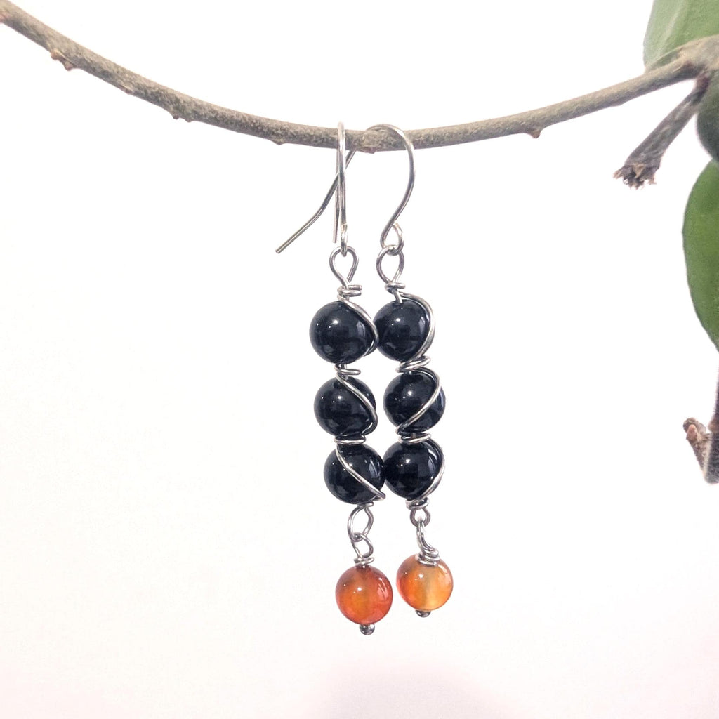 Wire wrapped crystal drop earrings - Choose your pair | Small