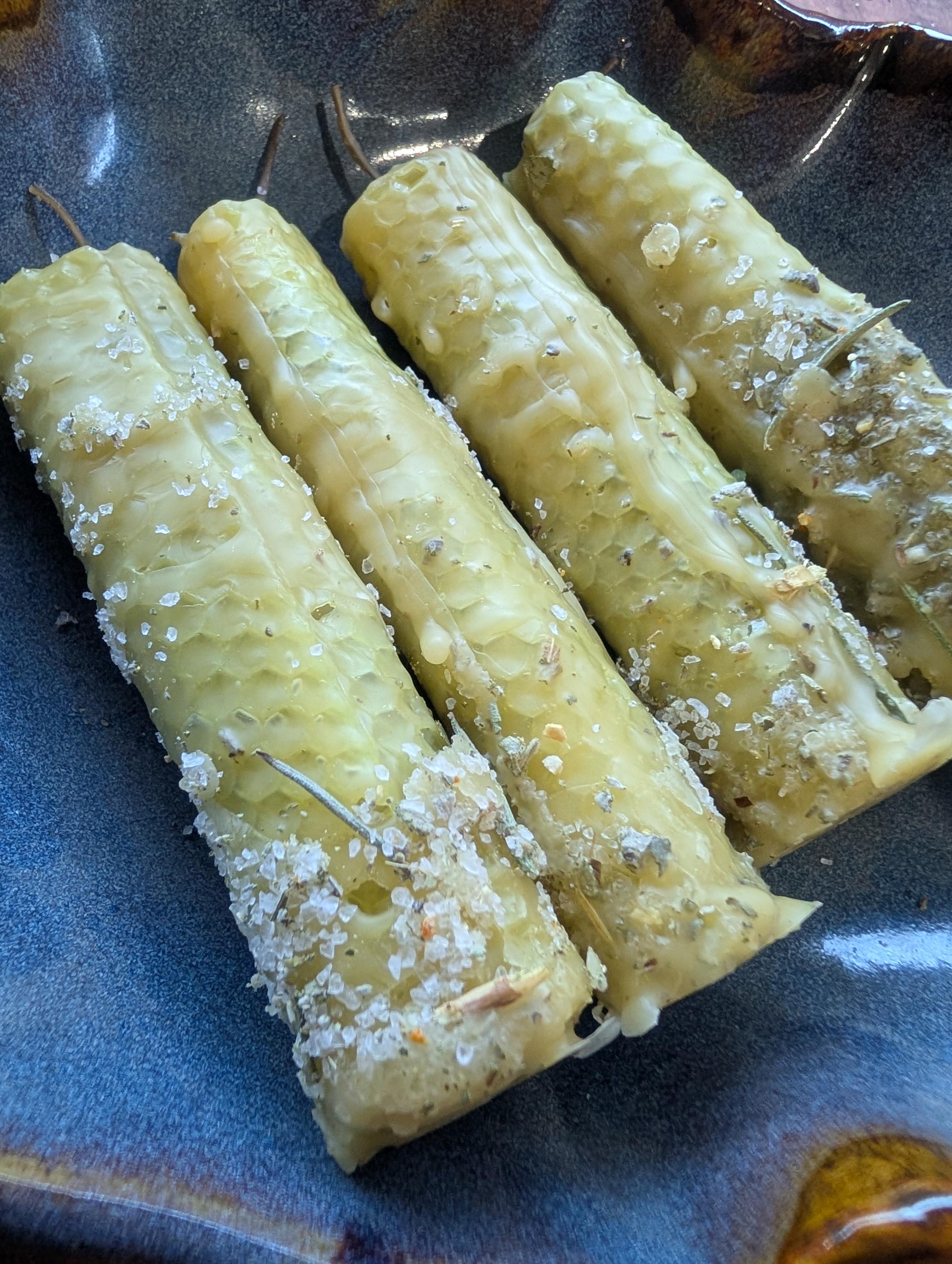 Cleansing and renewal ritual beeswax candles