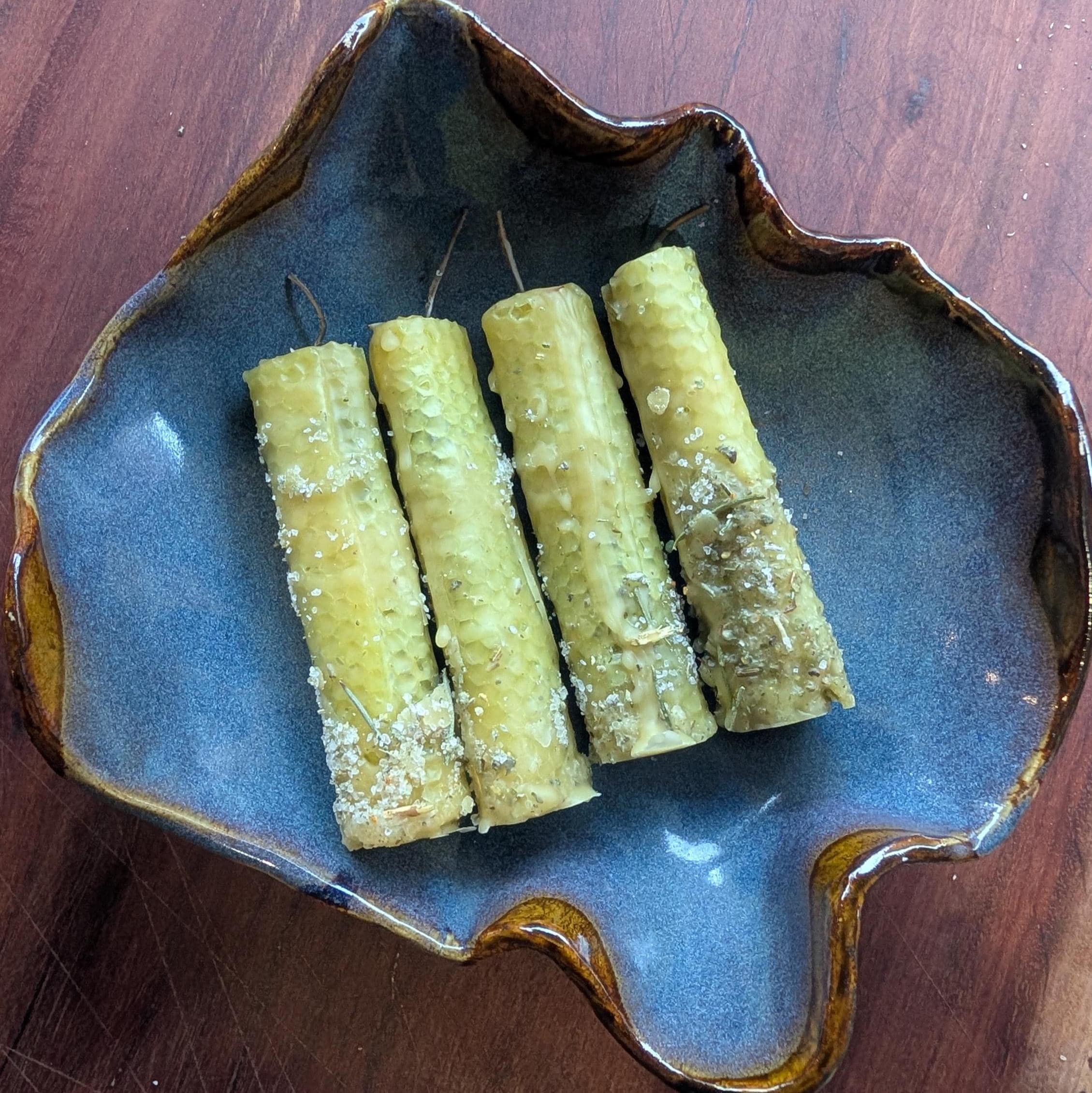 Cleansing and renewal ritual beeswax candles