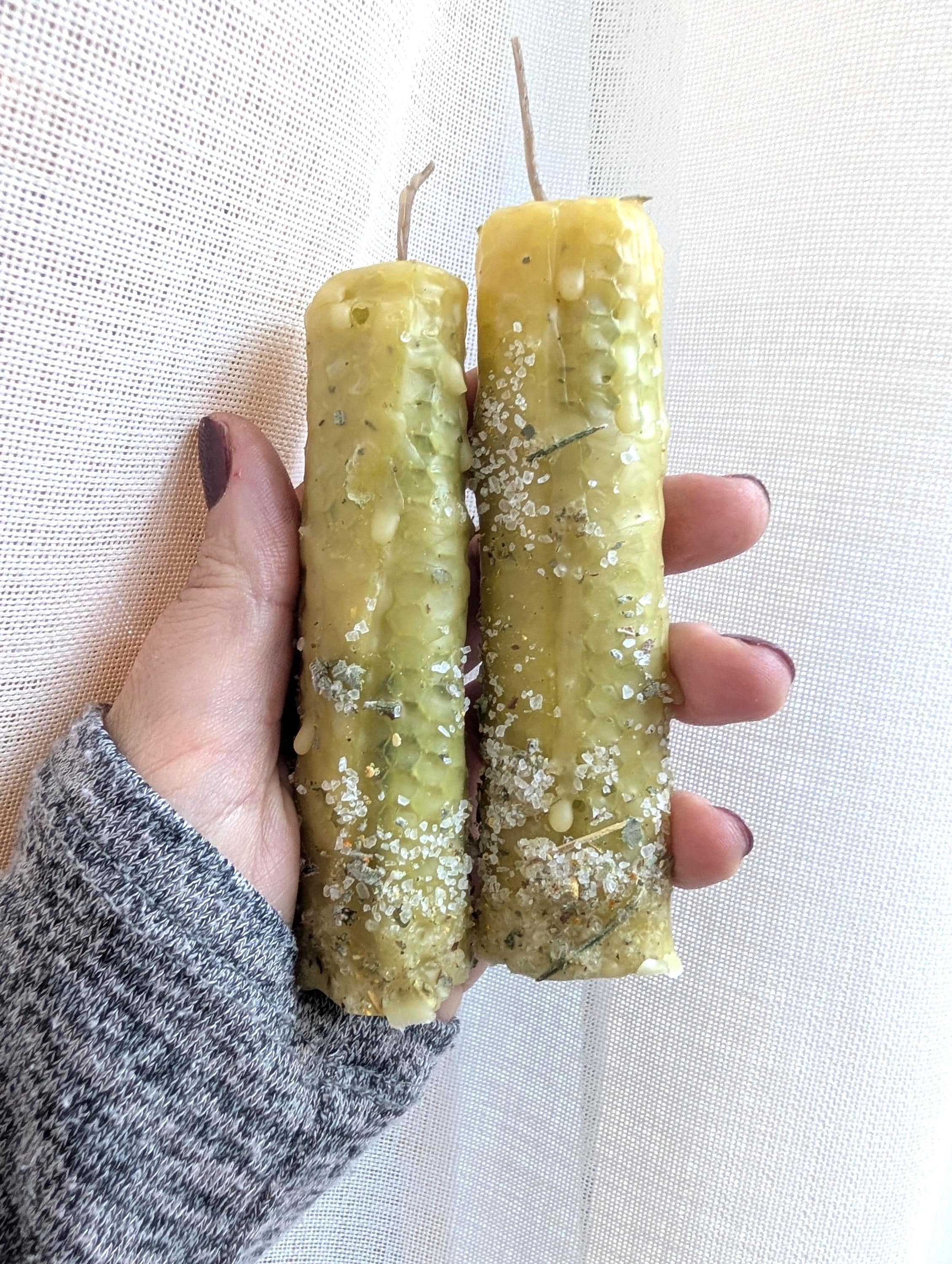 Cleansing and renewal ritual beeswax candles