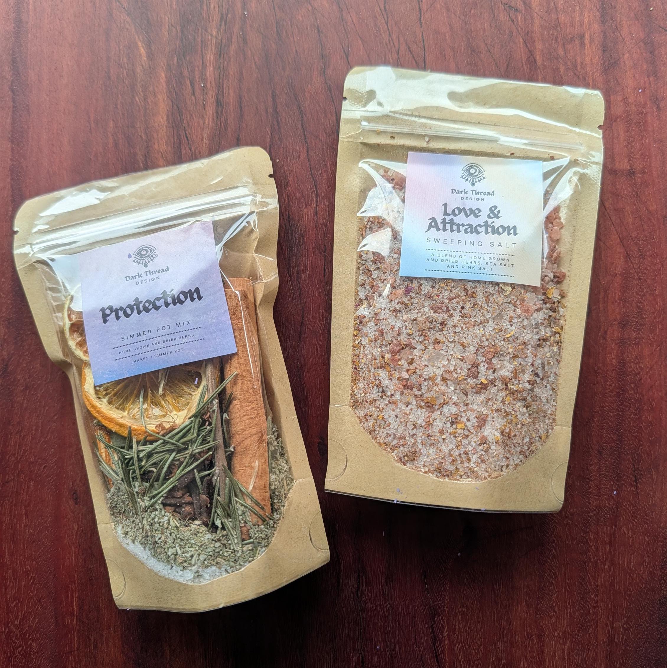 Custom home ritual duo bundle | Pick 1 simmer pot mix and 1 sweeping salt