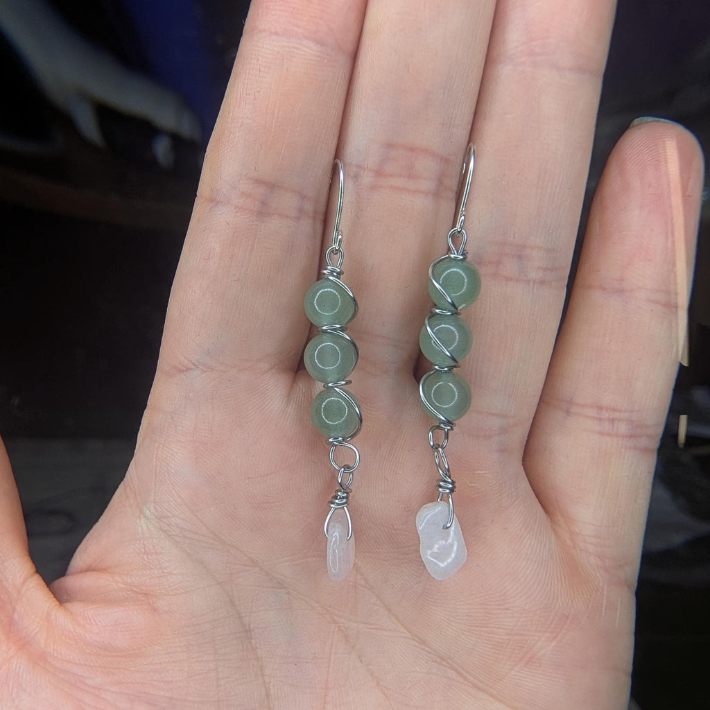 Wire wrapped crystal drop earrings - Choose your pair | Small