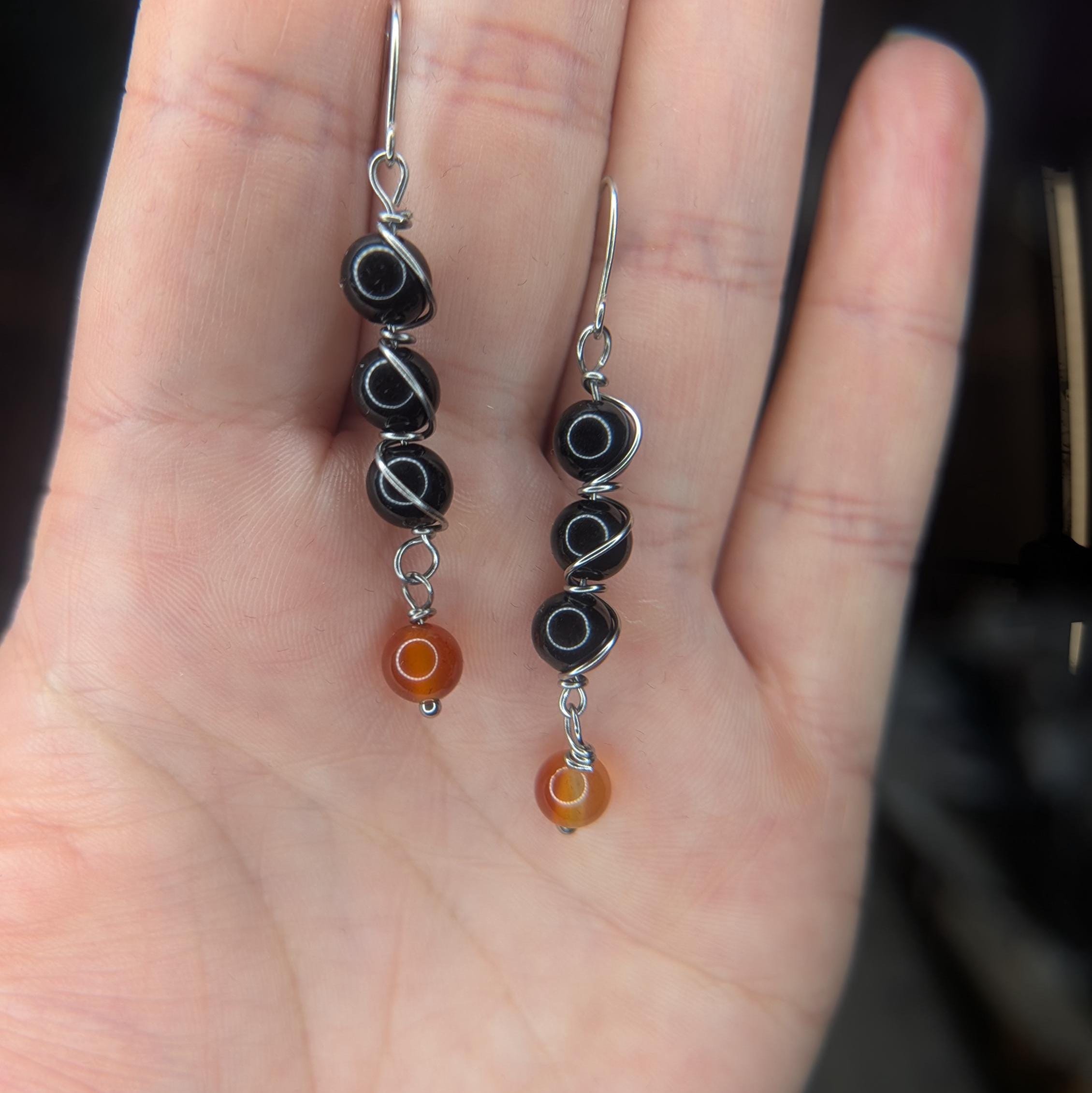 Wire wrapped crystal drop earrings - Choose your pair | Small