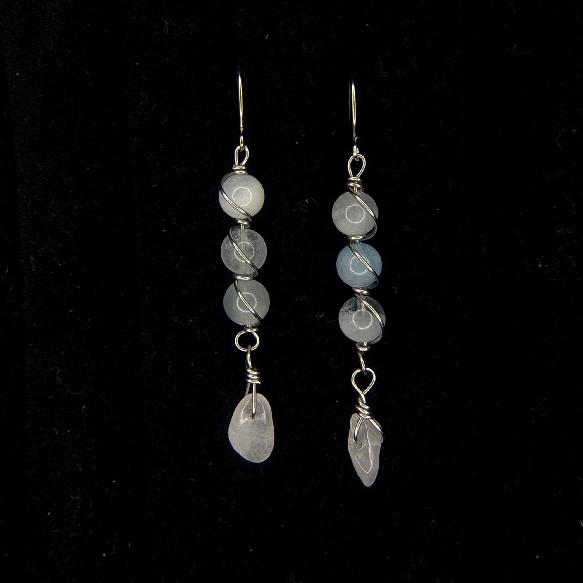 Wire wrapped crystal drop earrings - Choose your pair | Small