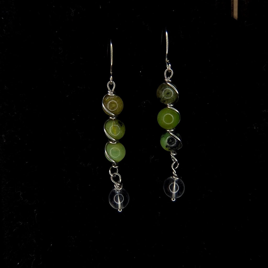 Wire wrapped crystal drop earrings - Choose your pair | Small