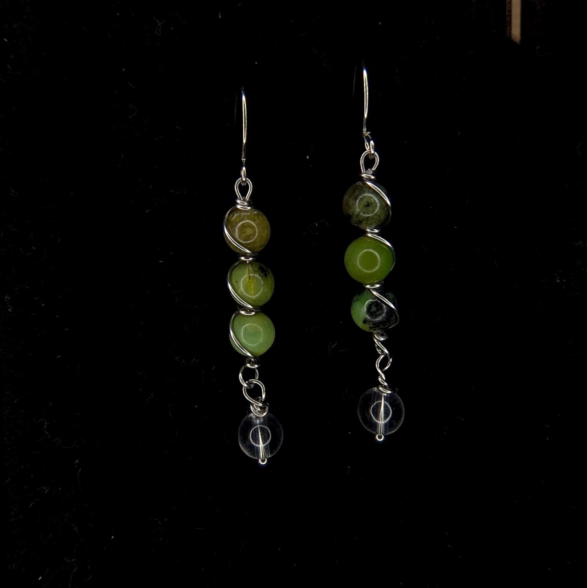 Wire wrapped crystal drop earrings - Choose your pair | Small