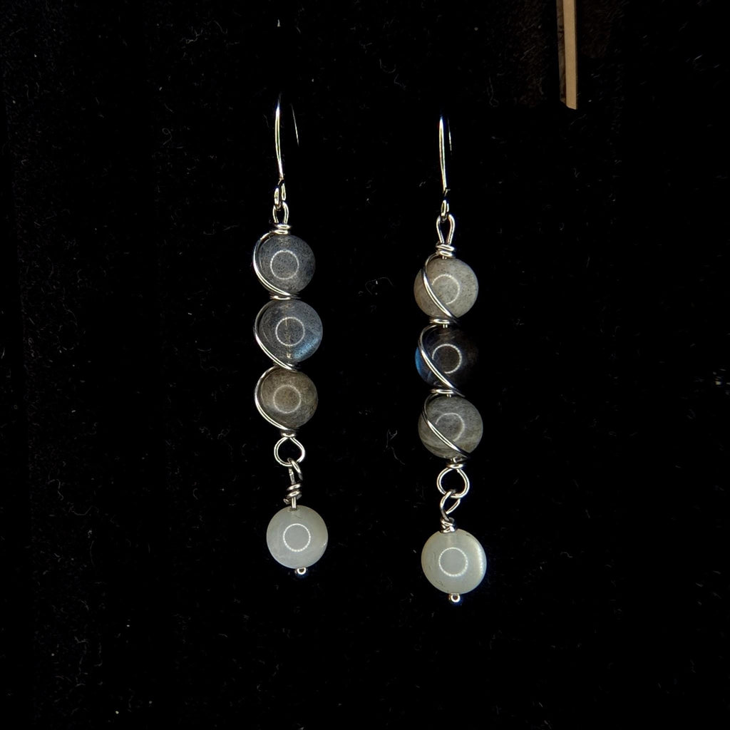 Wire wrapped crystal drop earrings - Choose your pair | Small