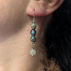 Wire wrapped crystal drop earrings - Choose your pair | Small
