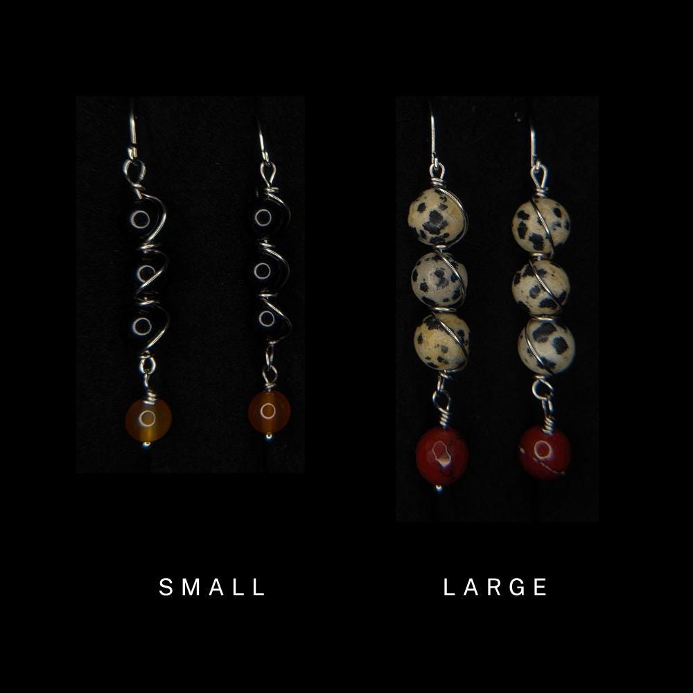 Wire wrapped crystal drop earrings - Choose your pair | Small