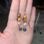 Wire wrapped crystal drop earrings - Choose your pair | Large