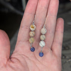 Wire wrapped crystal drop earrings - Choose your pair | Large