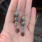 Wire wrapped crystal drop earrings - Choose your pair | Large
