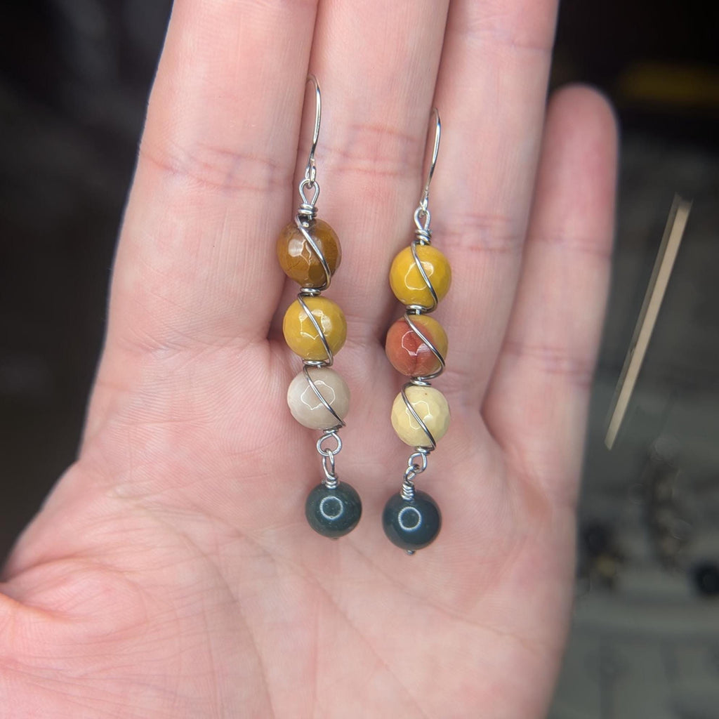 Custom Wire Wrapped Crystal Earrings - single or pair | Large