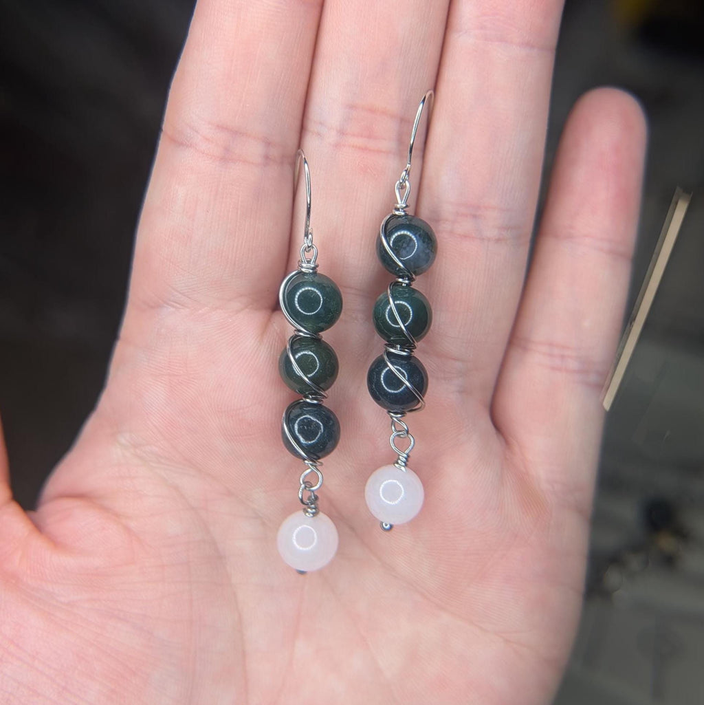 Custom Wire Wrapped Crystal Earrings - single or pair | Large