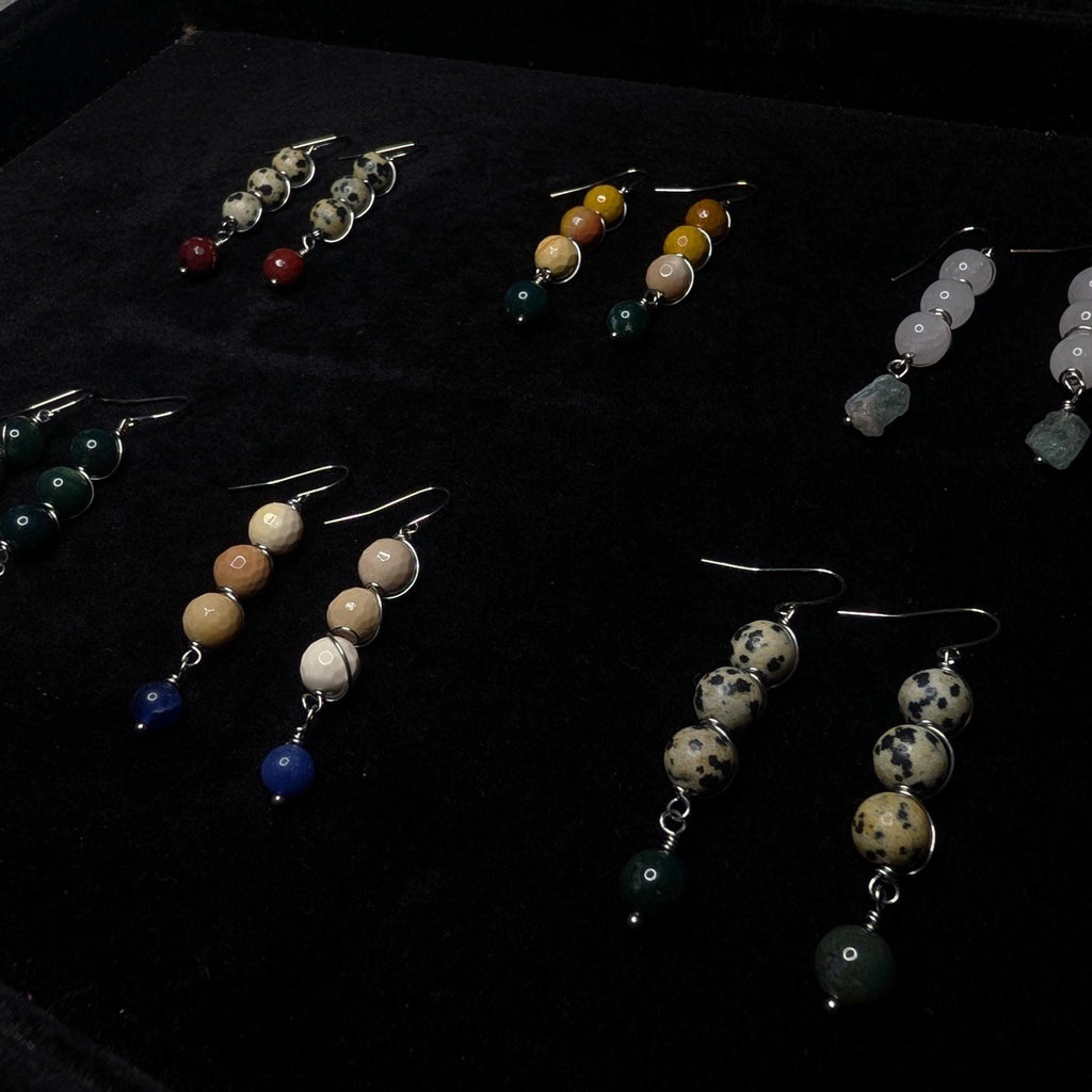 Custom Wire Wrapped Crystal Earrings - single or pair | Large